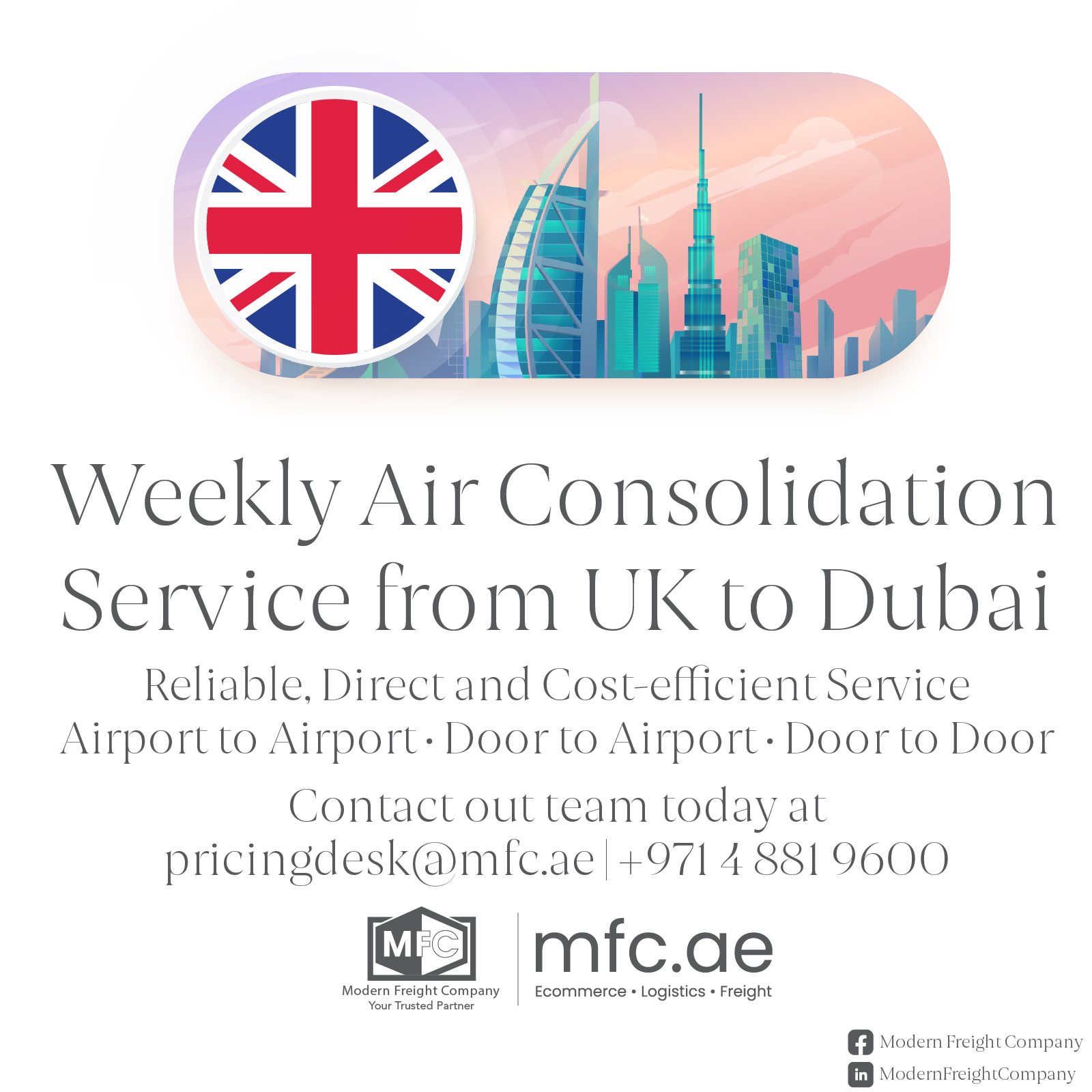 UK to Dubai Air consolidation
